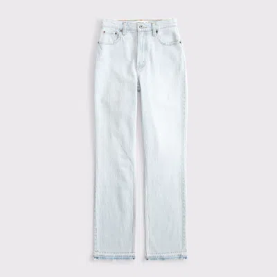 Abercrombie & Fitch Curve Love Ultra High Rise 90s Straight Jean In Neutral