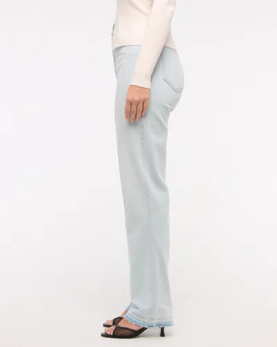 Abercrombie & Fitch Curve Love Ultra High Rise 90s Straight Jean In Neutral