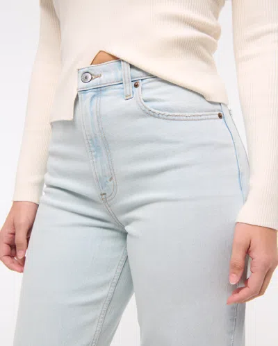 Abercrombie & Fitch Curve Love Ultra High Rise 90s Straight Jean In Neutral