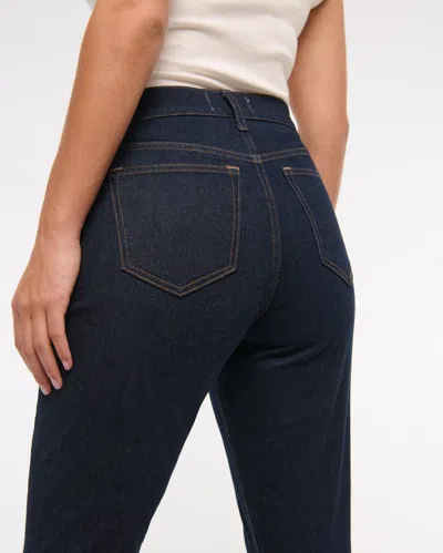 Abercrombie & Fitch Curve Love Mid Rise Bootcut Jean In Blue