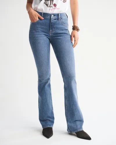 Abercrombie & Fitch Mid Rise Bootcut Jean In Blue