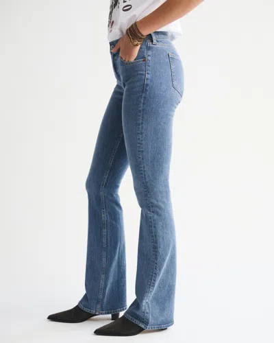 Abercrombie & Fitch Mid Rise Bootcut Jean In Blue