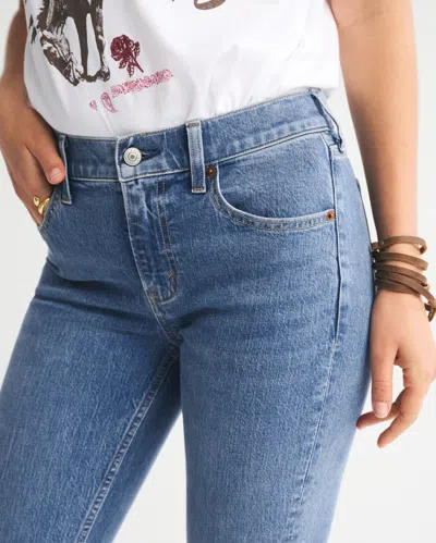 Abercrombie & Fitch Mid Rise Bootcut Jean In Blue