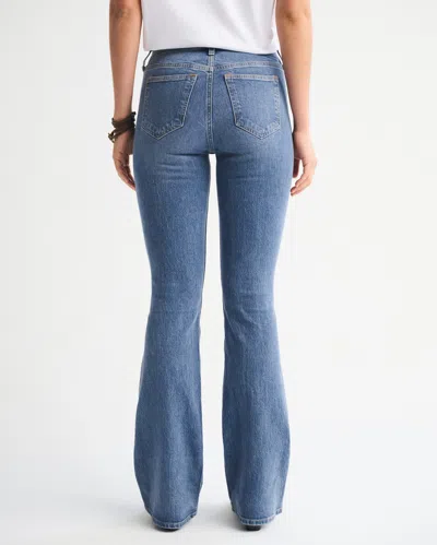 Abercrombie & Fitch Mid Rise Bootcut Jean In Blue