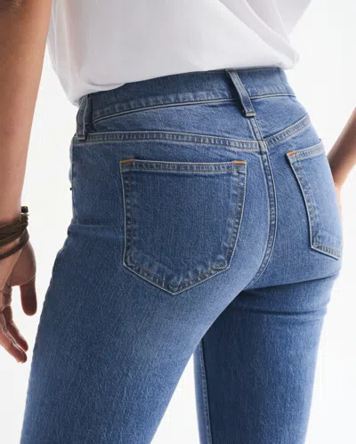 Abercrombie & Fitch Mid Rise Bootcut Jean In Blue