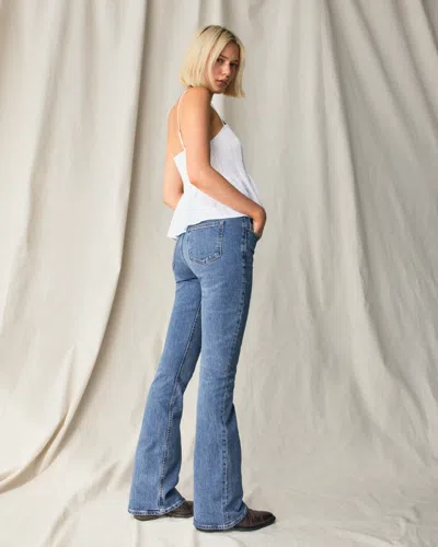 Abercrombie & Fitch Mid Rise Bootcut Jean In Blue