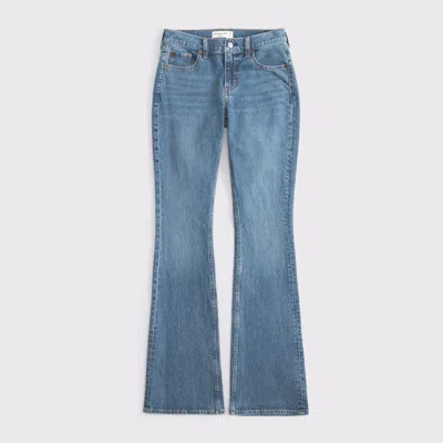 Abercrombie & Fitch Curve Love Mid Rise Bootcut Jean In Blue