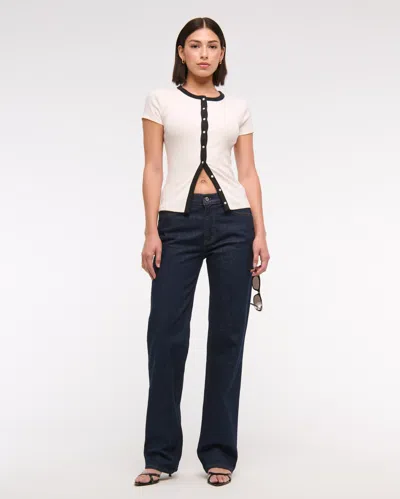 Abercrombie & Fitch Low Rise Baggy Jean In Black