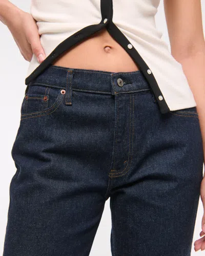 Abercrombie & Fitch Low Rise Baggy Jean In Black