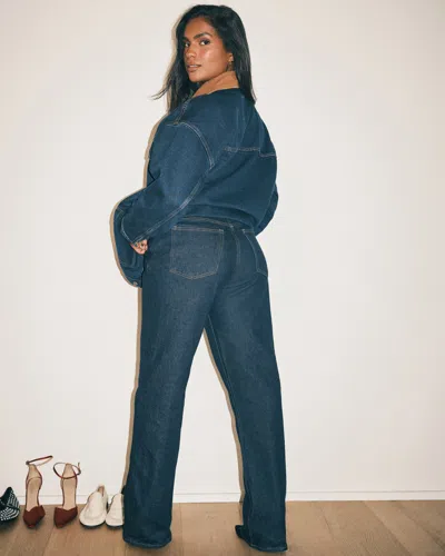 Abercrombie & Fitch Low Rise Baggy Jean In Black