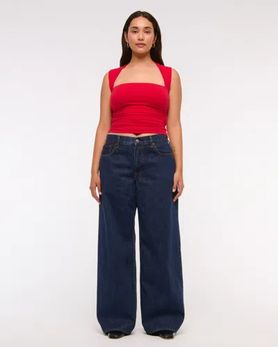 Abercrombie & Fitch Low Rise Ultra Loose Jean In Blue