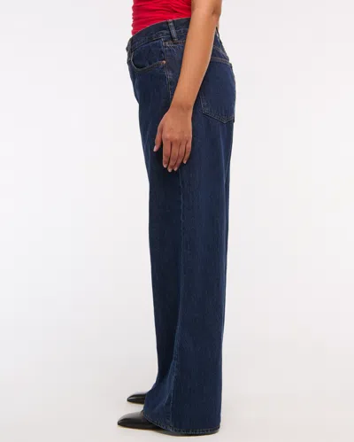 Abercrombie & Fitch Low Rise Ultra Loose Jean In Blue