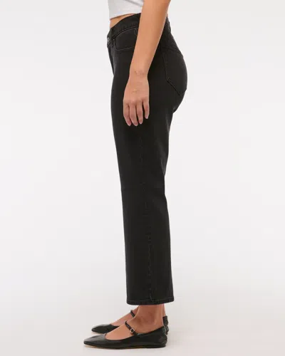 Abercrombie & Fitch Curve Love Low Rise Cropped Boot Jean In Black