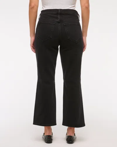 Abercrombie & Fitch Curve Love Low Rise Cropped Boot Jean In Black