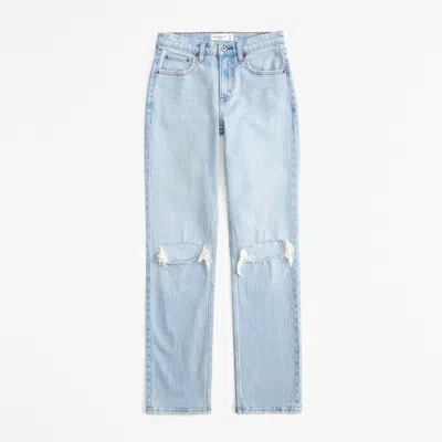 Abercrombie & Fitch Curve Love Mid Rise 90s Straight Jean