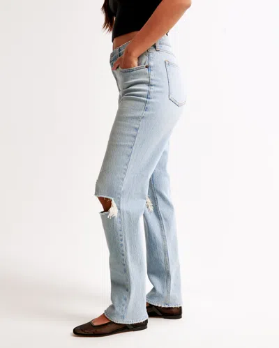 Abercrombie & Fitch Curve Love Mid Rise 90s Straight Jean