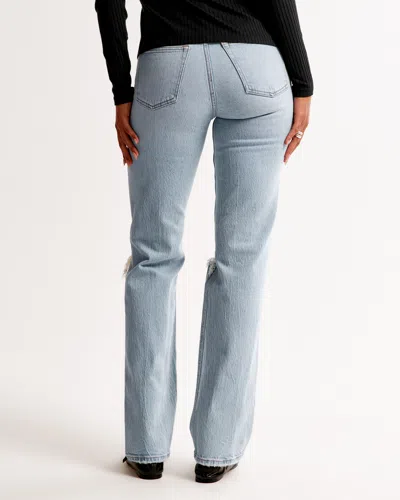 Abercrombie & Fitch Mid Rise 90s Straight Jean In Blue