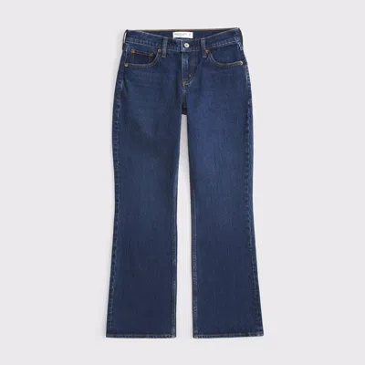 Abercrombie & Fitch Low Rise Cropped Boot Jean In Blue