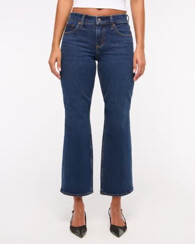 Abercrombie & Fitch Low Rise Cropped Boot Jean In Blue