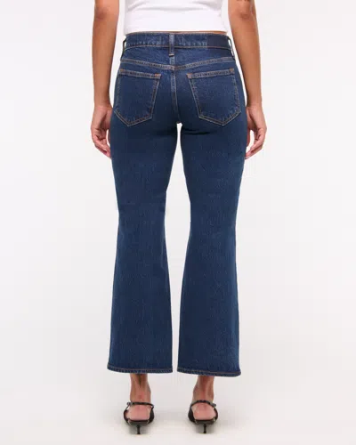 Abercrombie & Fitch Low Rise Cropped Boot Jean In Blue