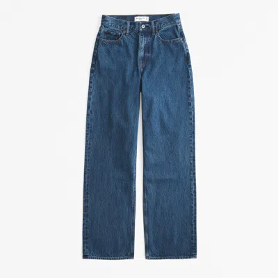 Abercrombie & Fitch High Rise Loose Jean In Blue