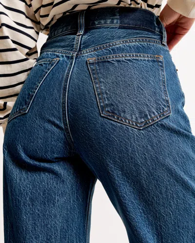 Abercrombie & Fitch High Rise Loose Jean In Blue