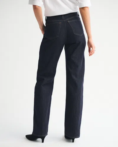 Abercrombie & Fitch High Rise Loose Jean In Blue