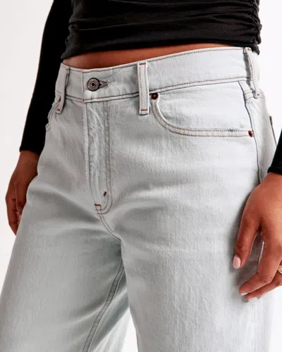 Abercrombie & Fitch Curve Love Low Rise Baggy Jean In Black