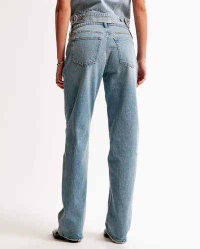 Abercrombie & Fitch Low Rise Baggy Jean In Blue