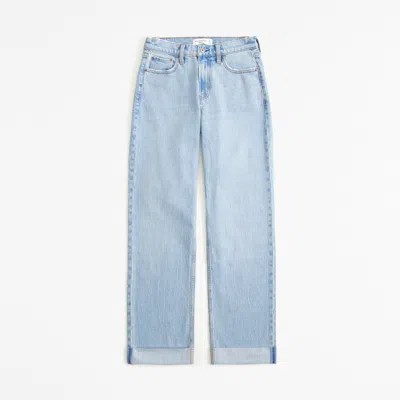 Abercrombie & Fitch Low Rise Baggy Jean In Blue