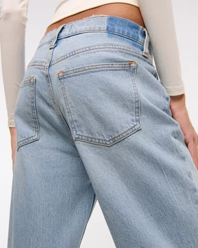 Abercrombie & Fitch Low Rise Baggy Jean In Blue