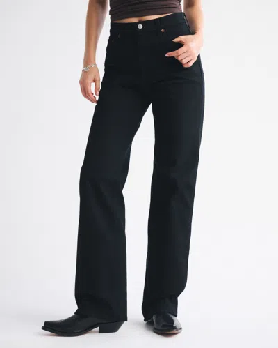 Abercrombie & Fitch High Rise 90s Relaxed Jean In Black