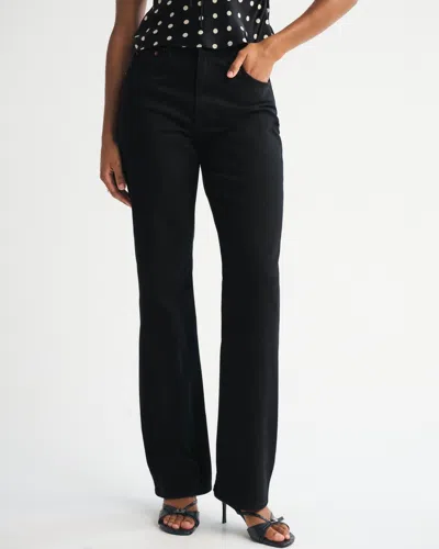 Abercrombie & Fitch Curve Love High Rise 90s Relaxed Jean In Black