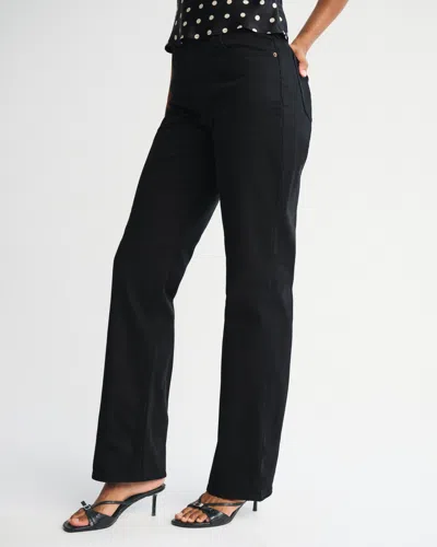 Abercrombie & Fitch Curve Love High Rise 90s Relaxed Jean In Black