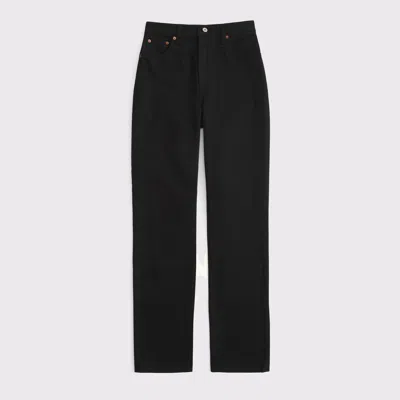 Abercrombie & Fitch Ultra High Rise 90s Straight Jean In Black
