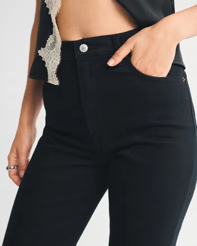 Abercrombie & Fitch Ultra High Rise 90s Straight Jean In Black