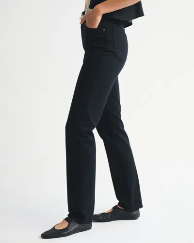 Abercrombie & Fitch Ultra High Rise 90s Straight Jean In Black