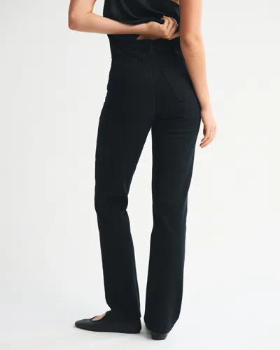 Abercrombie & Fitch Ultra High Rise 90s Straight Jean In Black