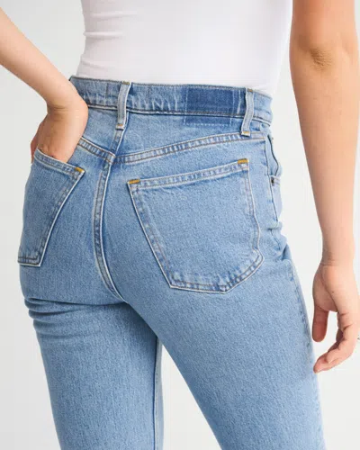 Abercrombie & Fitch Ultra High Rise 90s Straight Jean In Blue