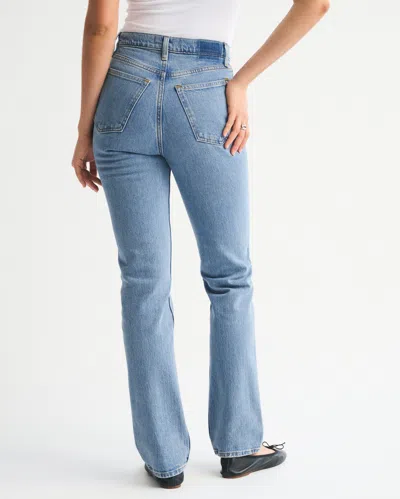 Abercrombie & Fitch Ultra High Rise 90s Straight Jean In Blue