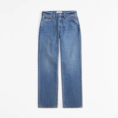 Abercrombie & Fitch Low Rise Baggy Jean In Blue