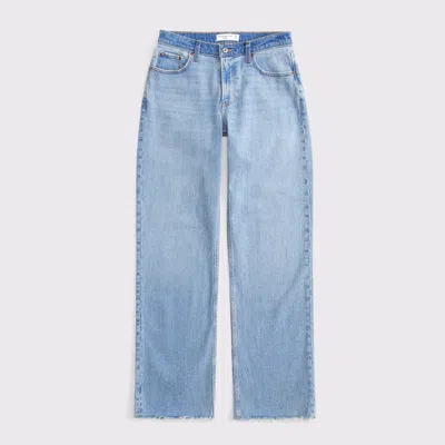Abercrombie & Fitch Low Rise Baggy Jean In Blue