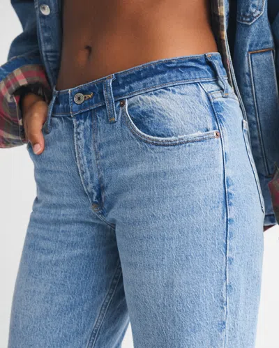 Abercrombie & Fitch Curve Love Low Rise Baggy Jean In Black