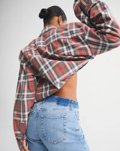 Abercrombie & Fitch Curve Love Low Rise Baggy Jean In Black