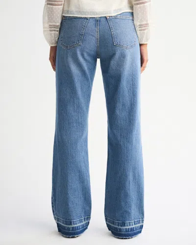 Abercrombie & Fitch Curve Love Low Rise Baggy Jean In Blue