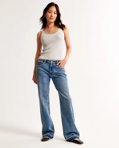 Abercrombie & Fitch Low Rise Baggy Jean In Blue