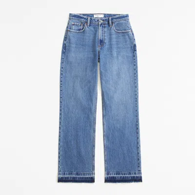 Abercrombie & Fitch Low Rise Baggy Jean In Blue