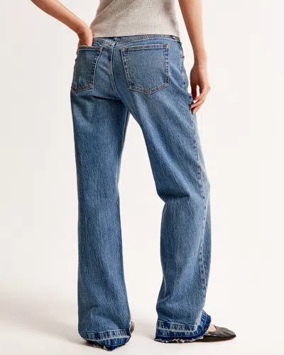 Abercrombie & Fitch Low Rise Baggy Jean In Blue