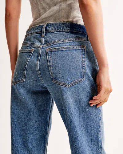 Abercrombie & Fitch Low Rise Baggy Jean In Blue