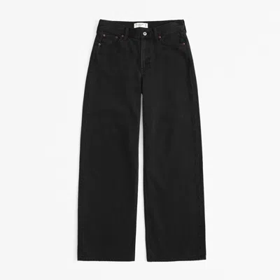 Abercrombie & Fitch Low Rise Ultra Loose Jean In Black
